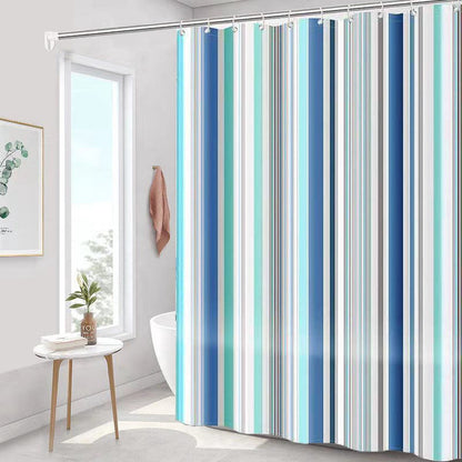 Shower curtain - 180 x 200 cm - romantic stripes - polyester - color - with hooks - Anti-mold - Waterproof - V1188-NK-BOL-628