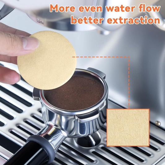Coffee Filter Paper - 400 Pieces - Coffee Filters - Paper - Wood Fiber - Filters - Round - Replacement V1188-NK-BOL-629