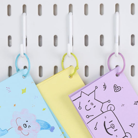Ring binders - 60 pieces - Click rings - Metal - Keychain - DIY Keychain - Binding ring - Flashcard rings - V1188-NK-BOL-631