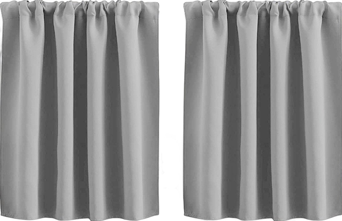 2 pieces - Curtain - Small window curtains - for bedroom kitchen cupboard child basement camper curtains - V1188-NK-BOL-633