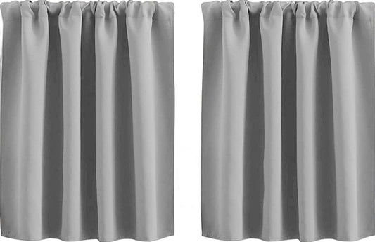 2 pieces - Curtain - Small window curtains - for bedroom kitchen cupboard child basement camper curtains - V1188-NK-BOL-633