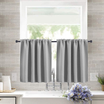 2 pieces - Curtain - Small window curtains - for bedroom kitchen cupboard child basement camper curtains - V1188-NK-BOL-633