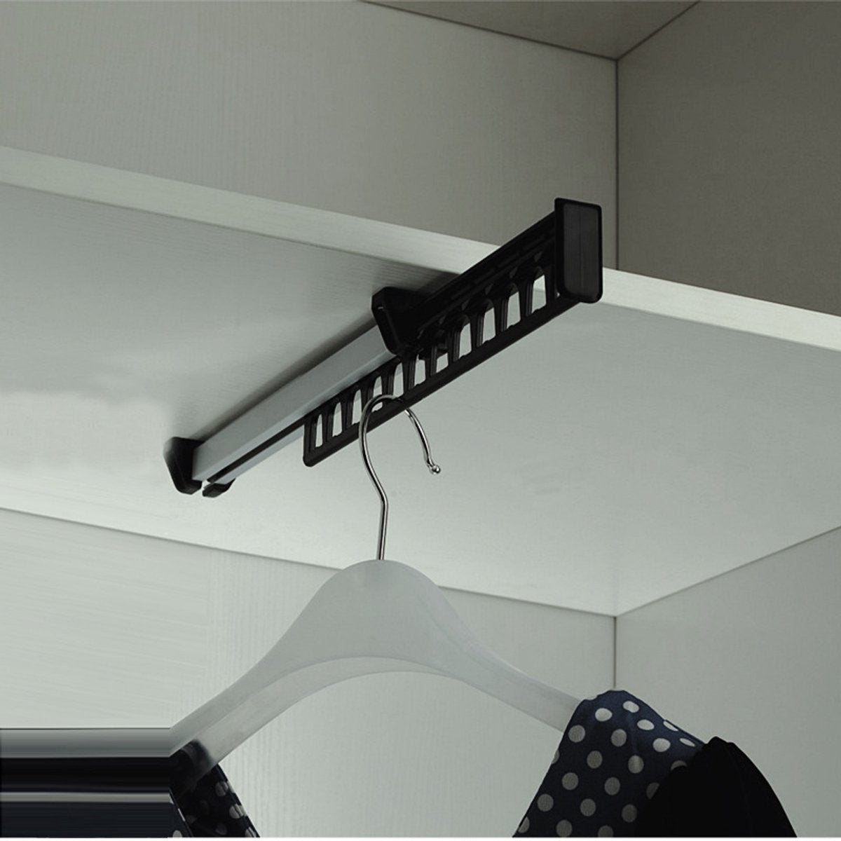 Clothes Hanger - 1 Piece - Hanger - Hanging Hooks - 315mm - Extendable - Pull Out Closet Wardrobe Rail V1188-NK-BOL-634