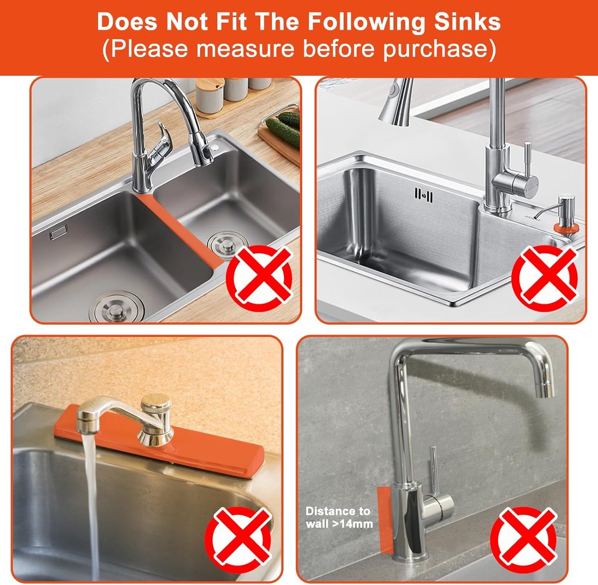 Silicone tap mat with sponge holder - tap drain mat - sink organizer - drain mat - BLACK - For kitchen, V1188-NK-BOL-638