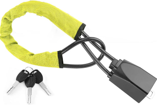 Steering Wheel Lock - Belt Lock - with 3 Keys - Yellow - Universal - Steering Wheel Anti-Theft Device - for V1188-NK-BOL-640