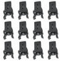 Lock - 12 Pieces - Lock - Plastic - Press Type - Trash Can Lock Replacement - Universal Touch Bin Lid Clamps V1188-NK-BOL-642