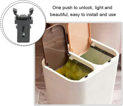 Lock - 12 Pieces - Lock - Plastic - Press Type - Trash Can Lock Replacement - Universal Touch Bin Lid Clamps V1188-NK-BOL-642