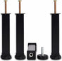 Bed frame support leg - 4 pieces - 35 cm (+2 cm) adjustable - black - cold-rolled iron - furniture support V1188-NK-BOL-643