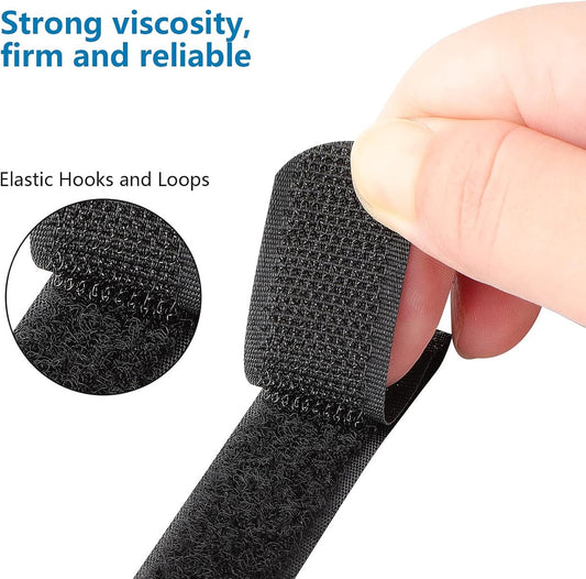Cable organizer - 40 pieces - 200 x 2 mm - Black - Nylon - Velcro - Cable ties - Tie-wraps - Cable management V1188-NK-BOL-656