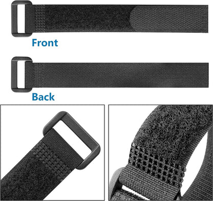 Cable organizer - 40 pieces - 200 x 2 mm - Black - Nylon - Velcro - Cable ties - Tie-wraps - Cable management V1188-NK-BOL-656