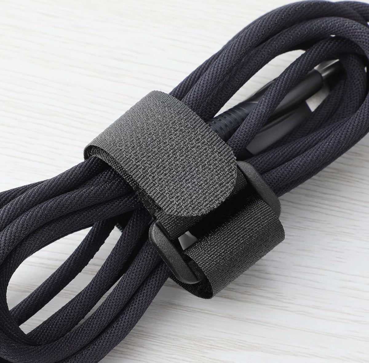 Cable organizer - 40 pieces - 200 x 2 mm - Black - Nylon - Velcro - Cable ties - Tie-wraps - Cable management V1188-NK-BOL-656