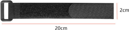 Cable organizer - 40 pieces - 200 x 2 mm - Black - Nylon - Velcro - Cable ties - Tie-wraps - Cable management V1188-NK-BOL-656