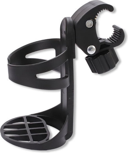Bicycle cup holder - Cup holder - PP - black - Stroller cup holder - 360 degree rotation - adjustable clamp - V1188-NK-BOL-661