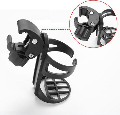 Bicycle cup holder - Cup holder - PP - black - Stroller cup holder - 360 degree rotation - adjustable clamp - V1188-NK-BOL-661
