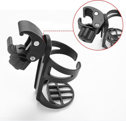 Bicycle cup holder - Cup holder - PP - black - Stroller cup holder - 360 degree rotation - adjustable clamp - V1188-NK-BOL-661