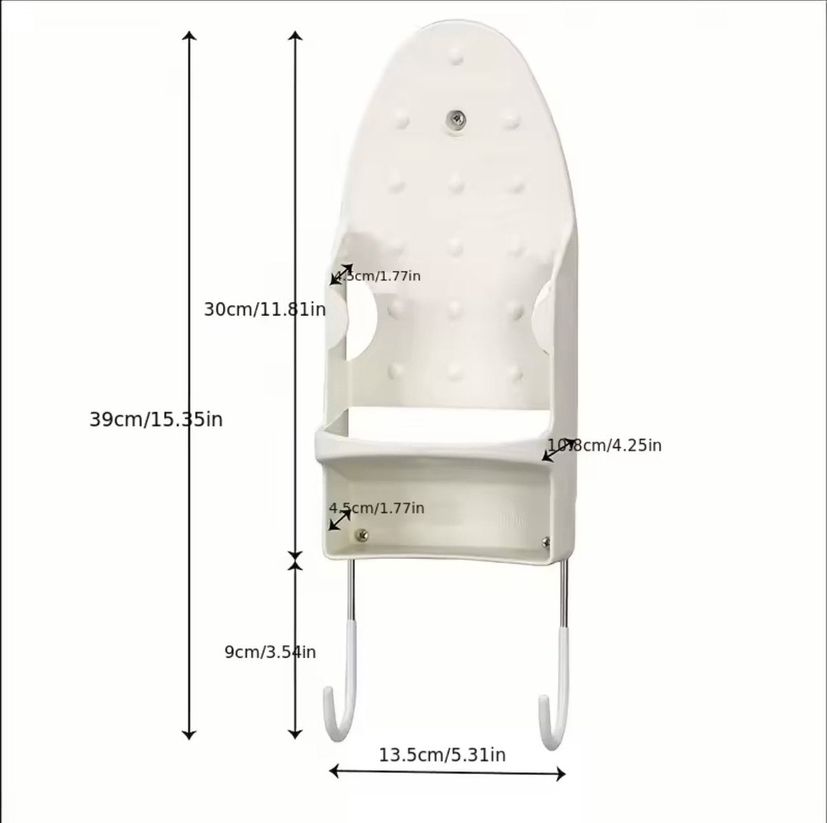 Ironing board holder - Hanging system for your ironing board AND iron - simple ironing board holder - white - V1188-NK-BOL-663