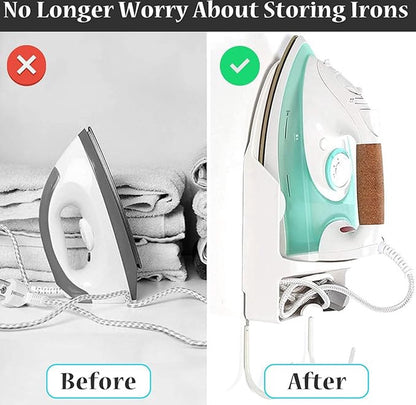 Ironing board holder - Hanging system for your ironing board AND iron - simple ironing board holder - white - V1188-NK-BOL-663