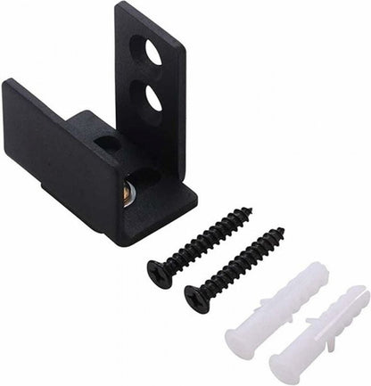 Floor guide - Wall guide - Door guide - Door guide - Steel - Black - Wall mounting - for sliding doors, shed V1188-NK-BOL-664