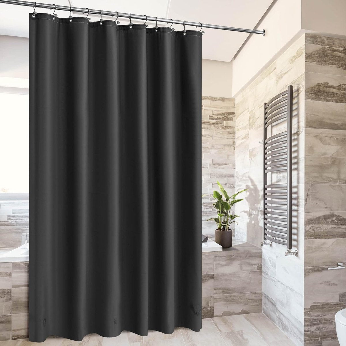 Shower Curtain Anti-Mold - Bath Curtain - PEVA - Including Rings - Waterproof - Rustproof - Suitable for V1188-NK-BOL-67