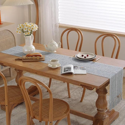 Table Runner - Bohemian Style Table Runner - 33 x 120cm - Blue - Polyester - Rustic Farmhouse Style Table V1188-NK-BOL-69