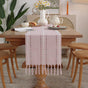 Table Runner - Bohemian Style Table Runner - 33 x 120cm - Pink - Polyester - Rustic Farmhouse Style Table V1188-NK-BOL-70
