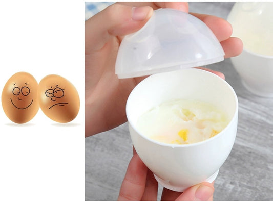 Egg Boiler - 2 Pieces - Microwave Egg Boiler - Egg Boiler - Portable Mini Fast Egg Boiling Cup - For Kitchen V1188-NK-BOL-71