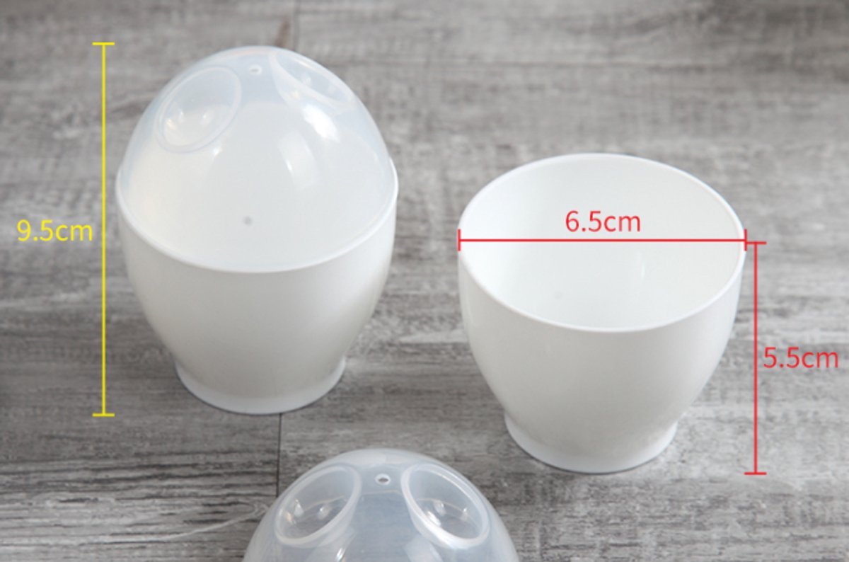 Egg Boiler - 2 Pieces - Microwave Egg Boiler - Egg Boiler - Portable Mini Fast Egg Boiling Cup - For Kitchen V1188-NK-BOL-71