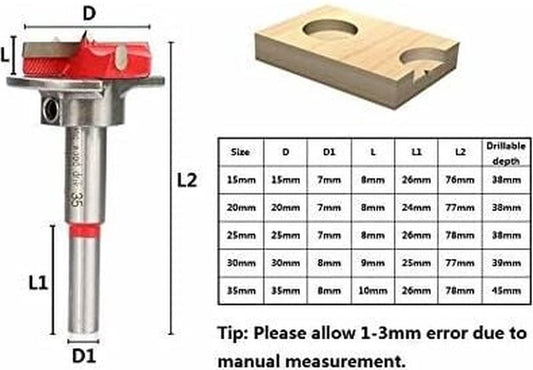 Drill guide - hinge gauge - Drill bit accessories - for 35mm hinge holes - 77*66mm - PP, TPR, carbon steel - V1188-NK-BOL-72