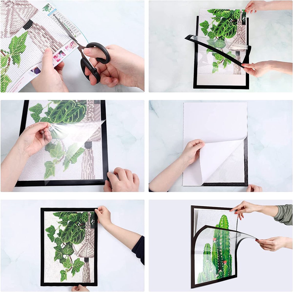 Magnetic frame for diamond painting 30x40 cm - Self-adhesive - 2 pieces V1188-NK-BOL-77