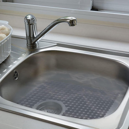 Sink mat - 2 pieces - 30x40cm - Sink insert - Rectangular - Dot design - Sink protection - Black - PVC - Sink V1188-NK-BOL-92