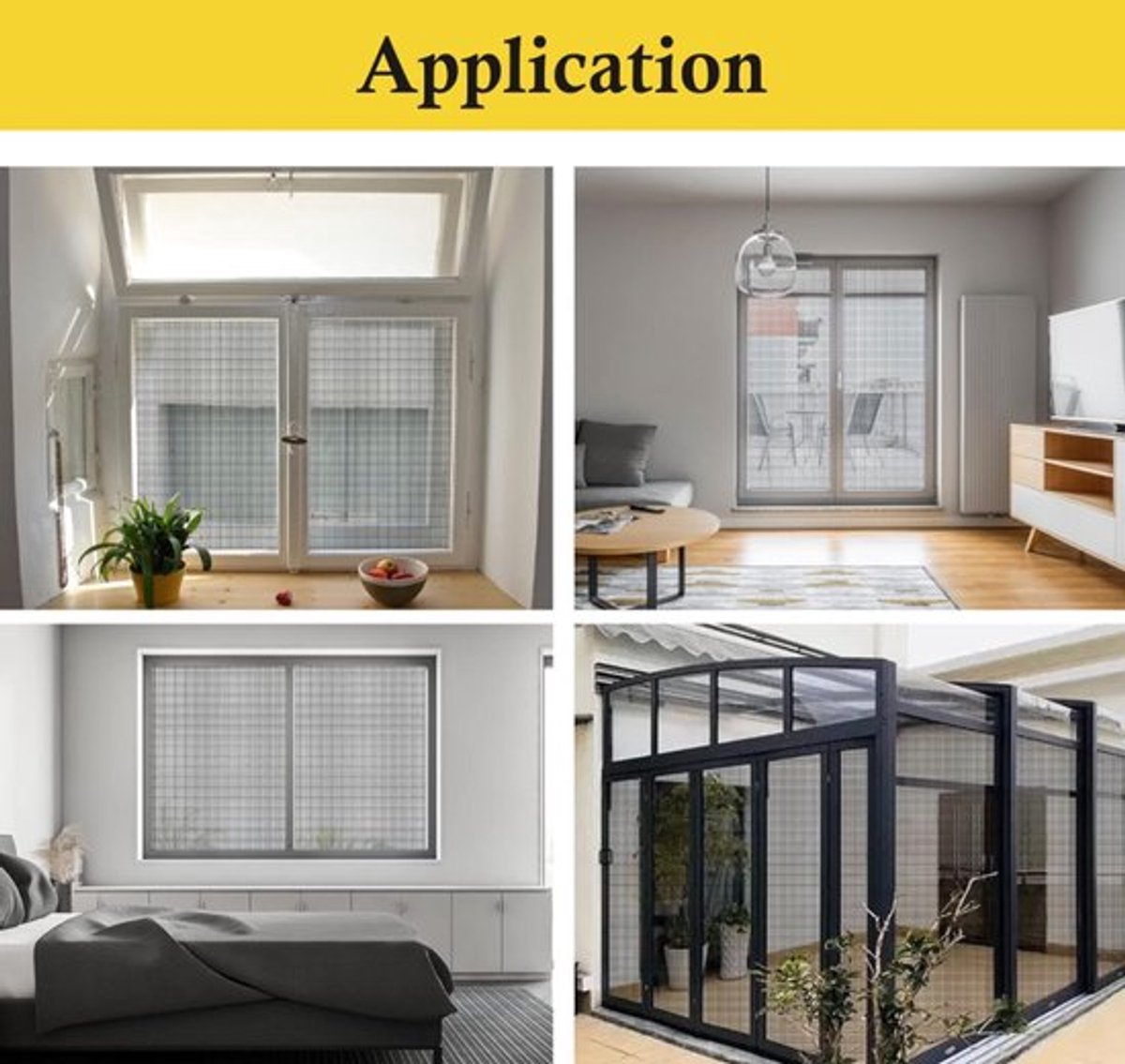 1 piece - Window screen 120 x 250 cm - White - Mesh - Universal Window Screen - Custom-made screen mesh - V1188-NK-BOL-99
