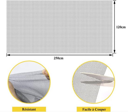 1 piece - Window screen 120 x 250 cm - White - Mesh - Universal Window Screen - Custom-made screen mesh - V1188-NK-BOL-99