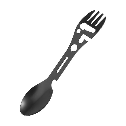 Stainless Steel Spoon and Fork - 10-in-1 Multi-Tool - Works as a combination spoon, fork, knife, bottle V1188-NKKM00007