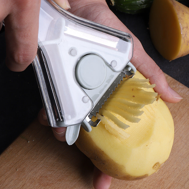 Peeler - 3-in-1 peeler - Ergonomic - Can be used for peeling, grating and slicing - Blue V1188-NKKM00016