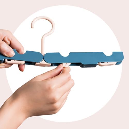 Folding Clothes Rack - Hanging Clothes Rack - Portable Folding Hanger with Hook - Ideal for Travel, Campers, V1188-NKKM00018