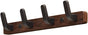 Coat rack - Wall coat rack - Coat rack with hooks - Storage rack - 25 x 3 cm - Wooden coat rack - Walnut - 4 V1188-NKKM00058