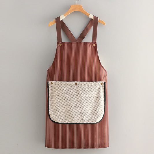 Apron - Kitchen Apron - Waterproof and Stain Resistant - Professional Cooking Apron - With Pockets and V1188-NKKM00069
