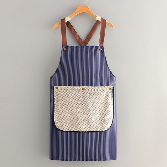 Apron - Kitchen Apron - Waterproof and Stain Resistant - Professional Cooking Apron - With Pockets and V1188-NKKM00070