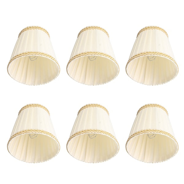 6pcs Fabric Drum Lamp Shades Clip-On Compatible with Chandeliers Light Bulbs Lighting Accessories V1188-ON101-00420-1