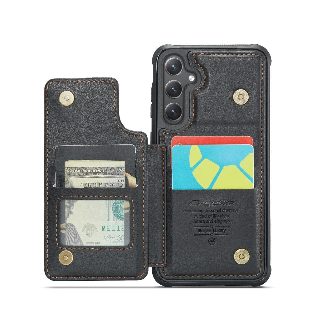 Compatible with Samsung Galaxy S25 Case with RFID Protection and Stand in Black V1188-ON101-01479-1