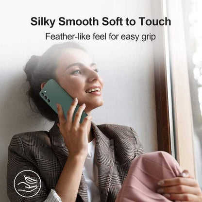 Compatible with Samsung S23 Case Samsung Green Matte Rubberized Camera Protection Liquid V1188-ON123-00775-1