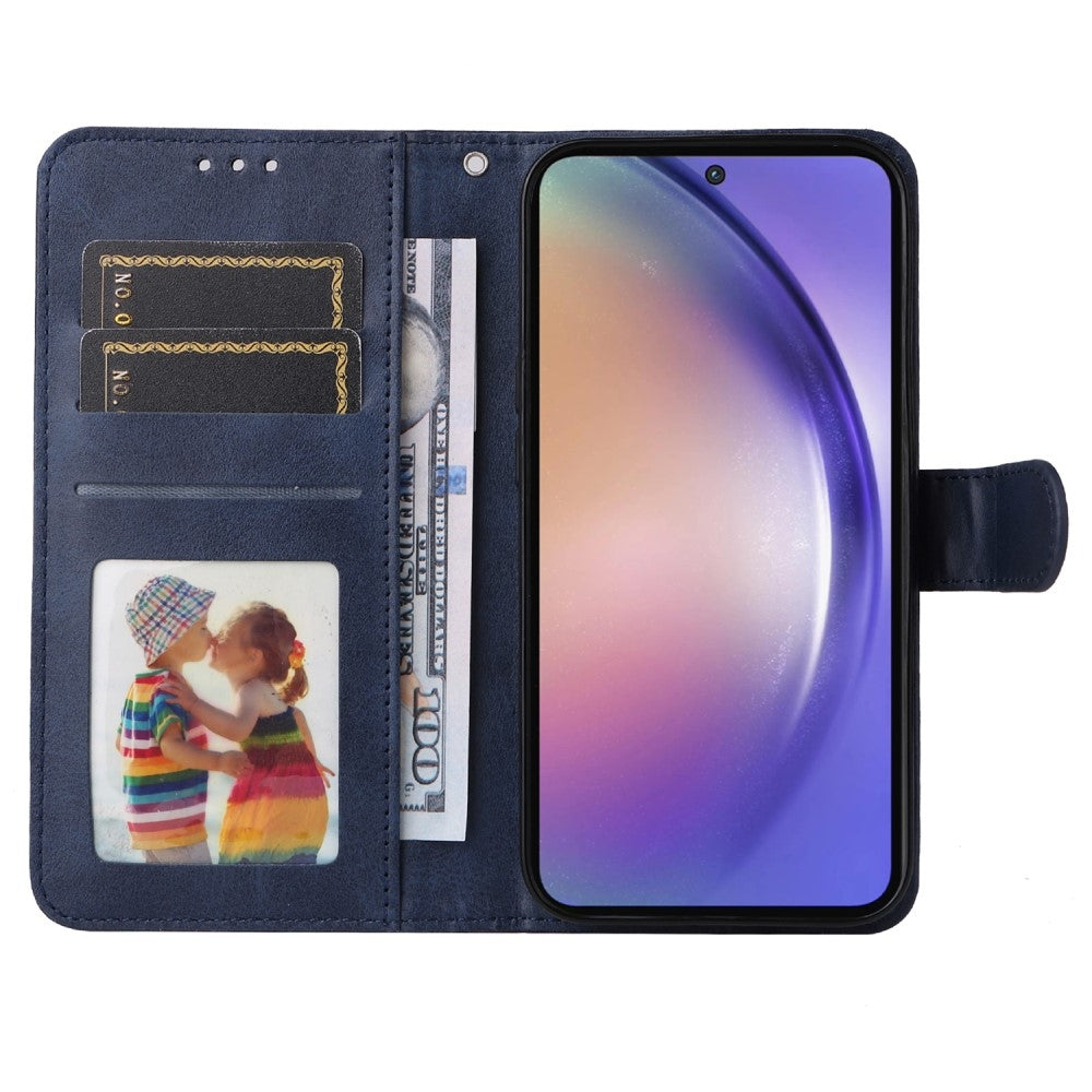 SKALO Compatible with Samsung A55 5G Wallet Case Samsung PU Leather Cover Blue V1188-ON123-00780-2