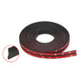 Car Window Seals 19mm x 2M Rubber Strip Sound Insulation Noise Reduction Compatible with Multiple Brands V1188-ON123-01317-1