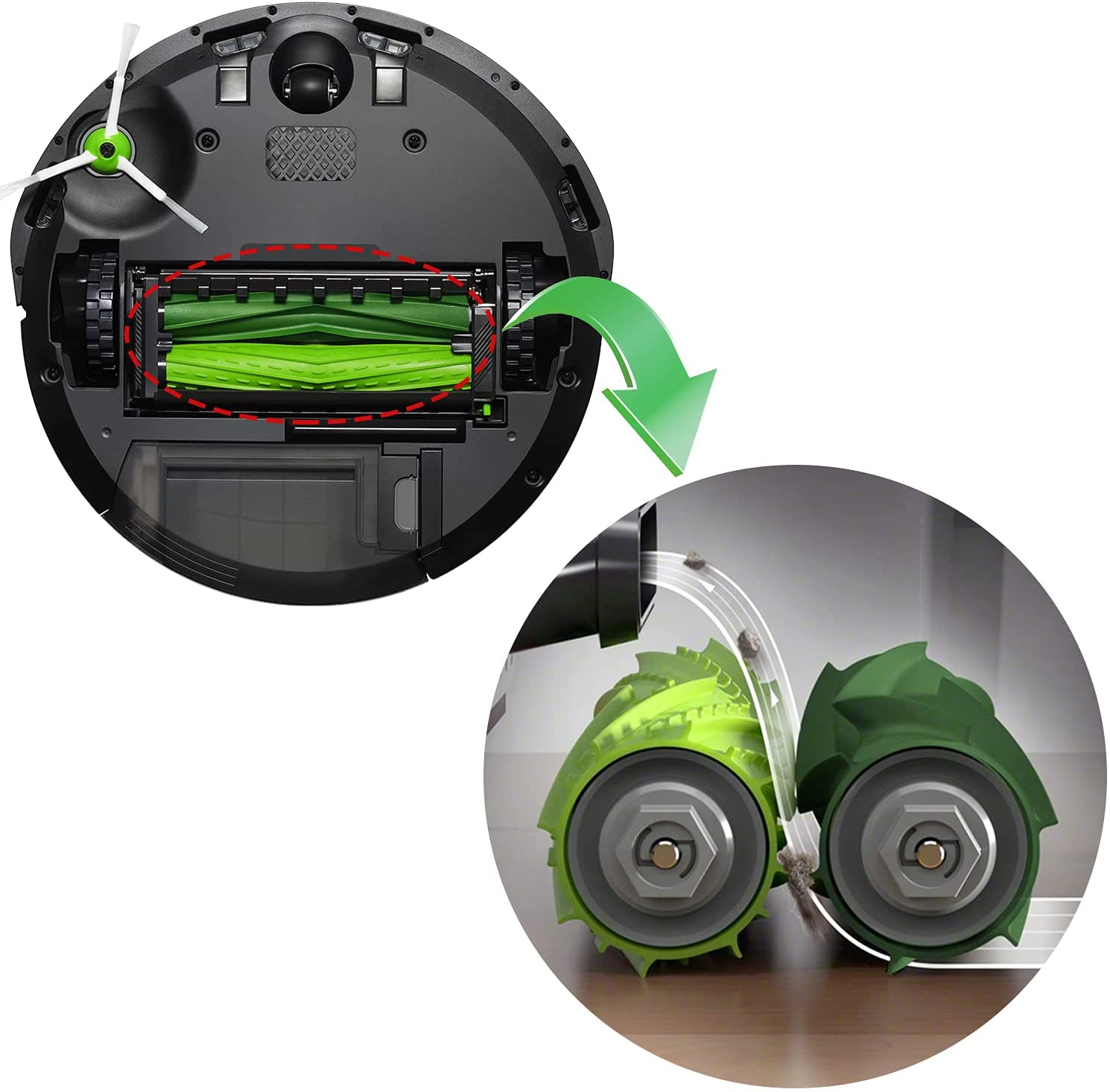 Robot Vacuum Cleaner Accessories Compatible with iRobot Roomba i7 i7+ E5 E6 i6 i3 i3+ 16 Parts V1188-ON123-01888-1
