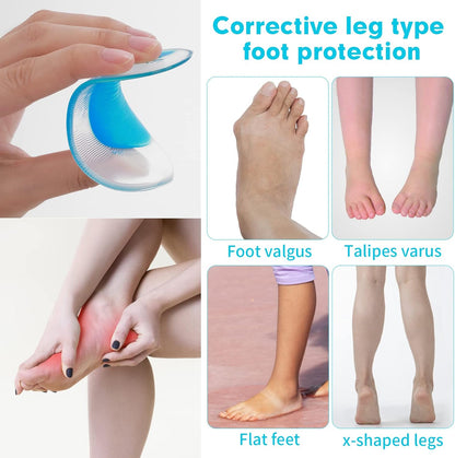 Orthopedic Gel Insoles 3 Pairs for Arch Support Plantar Fasciitis Silicone Shoe Inserts V1188-ON123-02225-1