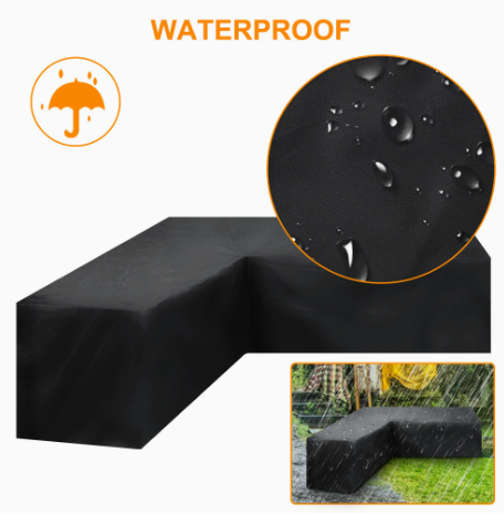 12 Sizes L-Shape All-Weather Cover Waterproof Rattan Corner Furniture Protector Garden Patio Outdoor Sofa V1188-ONE60-00425-1