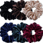 Velvet Scrunchie for Thick Hair Extra Large Soft Ponytail Holder 6 Pack V1188-ONE60-01536-1