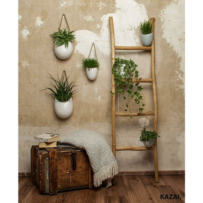 3-Pack White Ceramic Wall Pots V1188-ONE60-02195-1