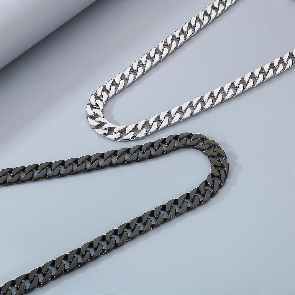 Cuban Link Chain Necklace for Men 50cm 316L Stainless Steel 15mm Width Multicolor V1188-ONE60-06536-1