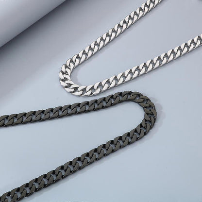 Cuban Link Chain Necklace for Men 50cm 316L Stainless Steel 15mm Width Multicolor V1188-ONE60-06536-1